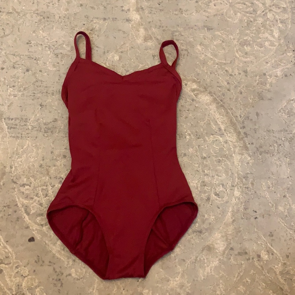 Burgundy capezio leotard